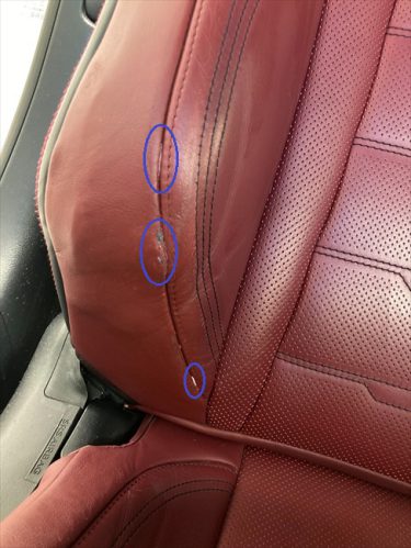 運転席シートの破れリペア | レクサスRC | 兵庫県神戸市中央区