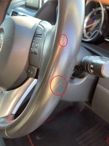 ハンドル・シフトノブの削れめくれリペア | マツダ・アクセラ | 兵庫県神戸市兵庫区